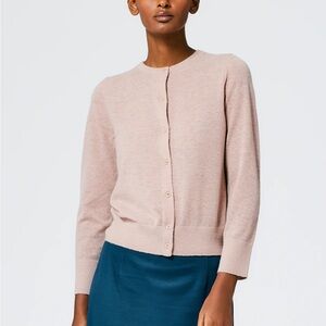Tibi Skinlike Mercerized Wool Shrunken Cardigan